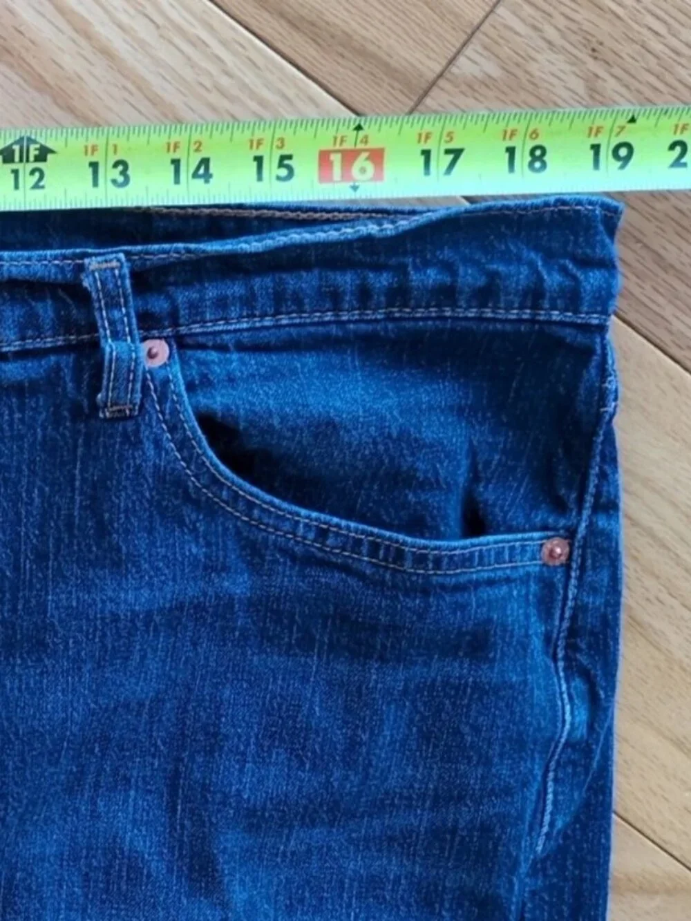 Levi's 505 Mens Regular Fit Denim Blue Jeans 40X29 (Actual Fit 38x28) Dark Wash
